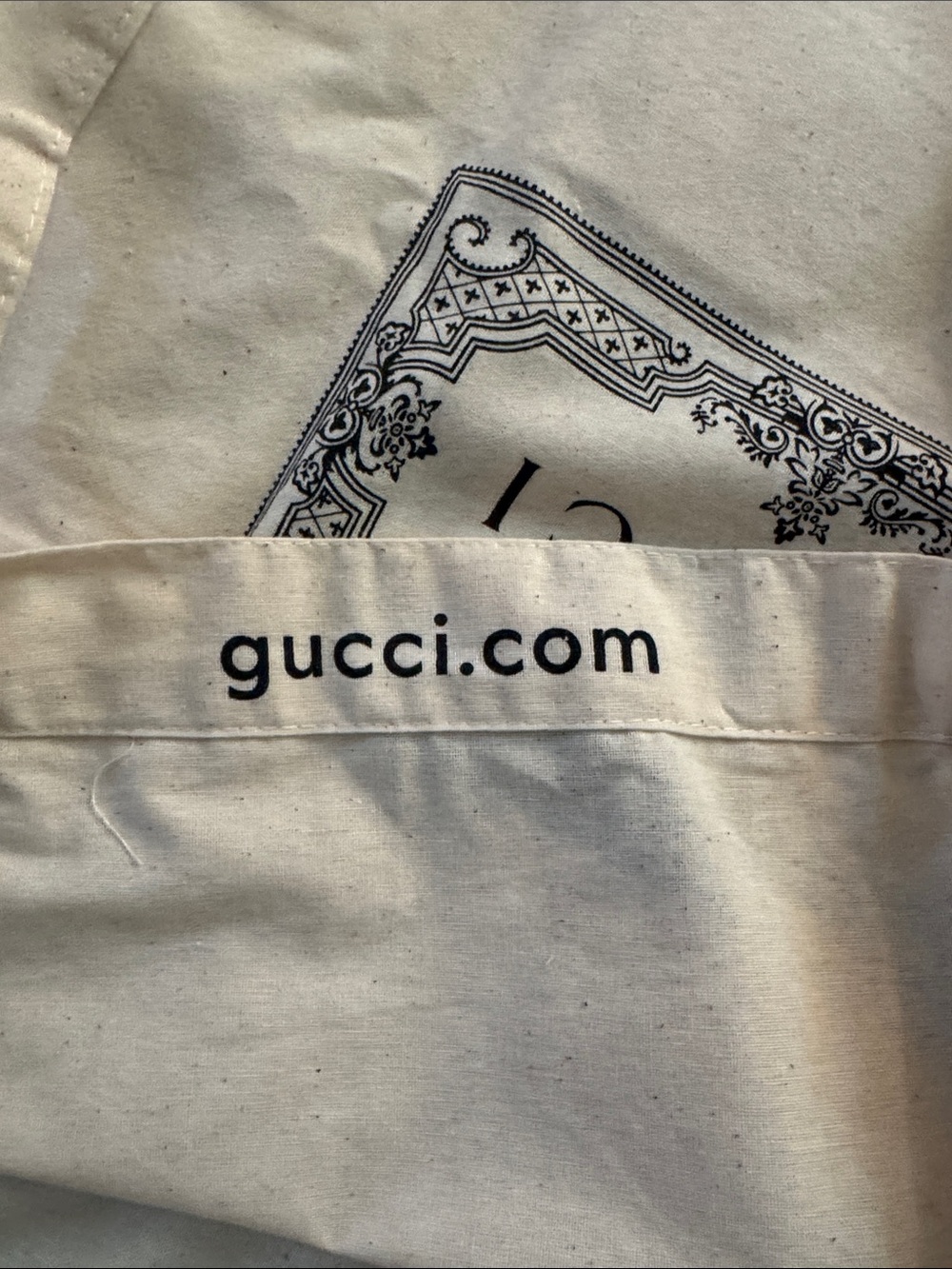 NWOT Gucci Cream Canvas linen Logo large Tote bag - Picture 5 of 5
